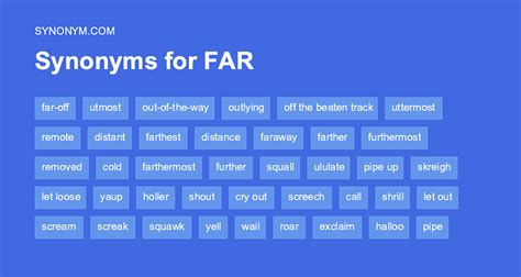 synonym for far|synonym for far cry.